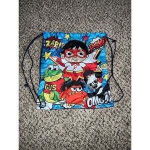 Ryan's World drawstring‎ backpack 15"x13"